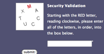 inaccessible captcha