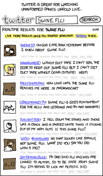 swine flu on twitter courtesy of xkcd
