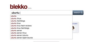 blekko search suggestions