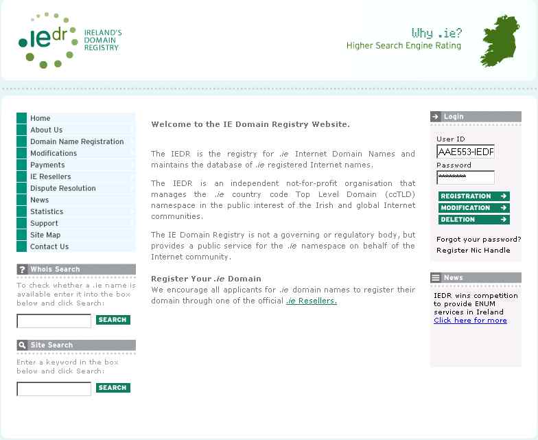 IEDR website 2006