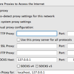 configuring SOCKS proxy in Firefox