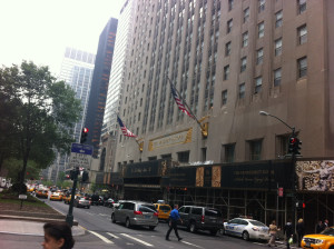 Facade of the Walforf Astoria in New York