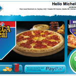 Dominos Ireland advertise Paypal payments on their homepage