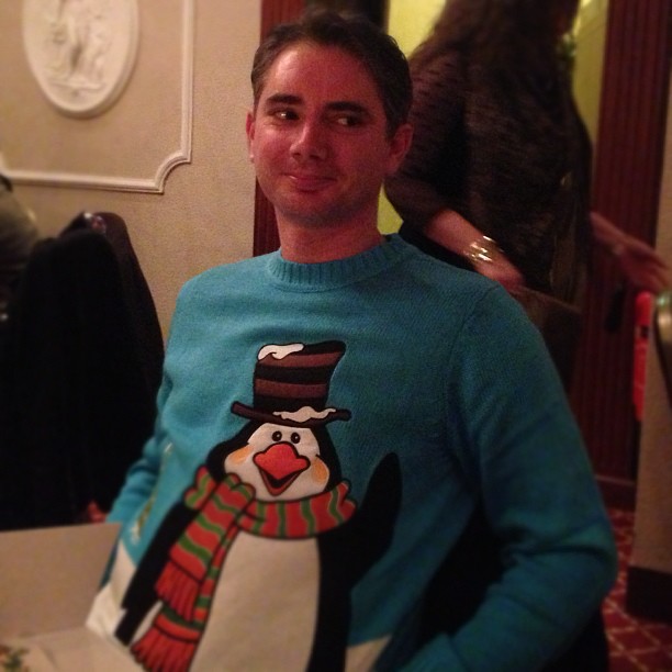 Christmas jumper man - photo from Instagram