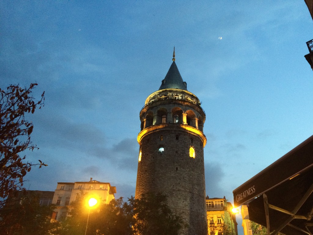 Galata tower by night