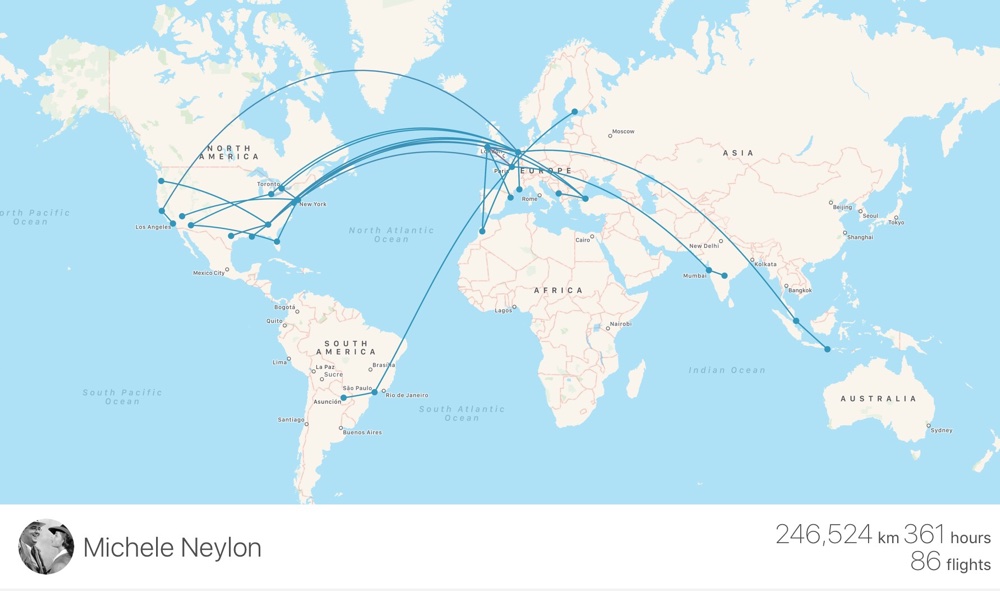 My flights in 2016 visualised