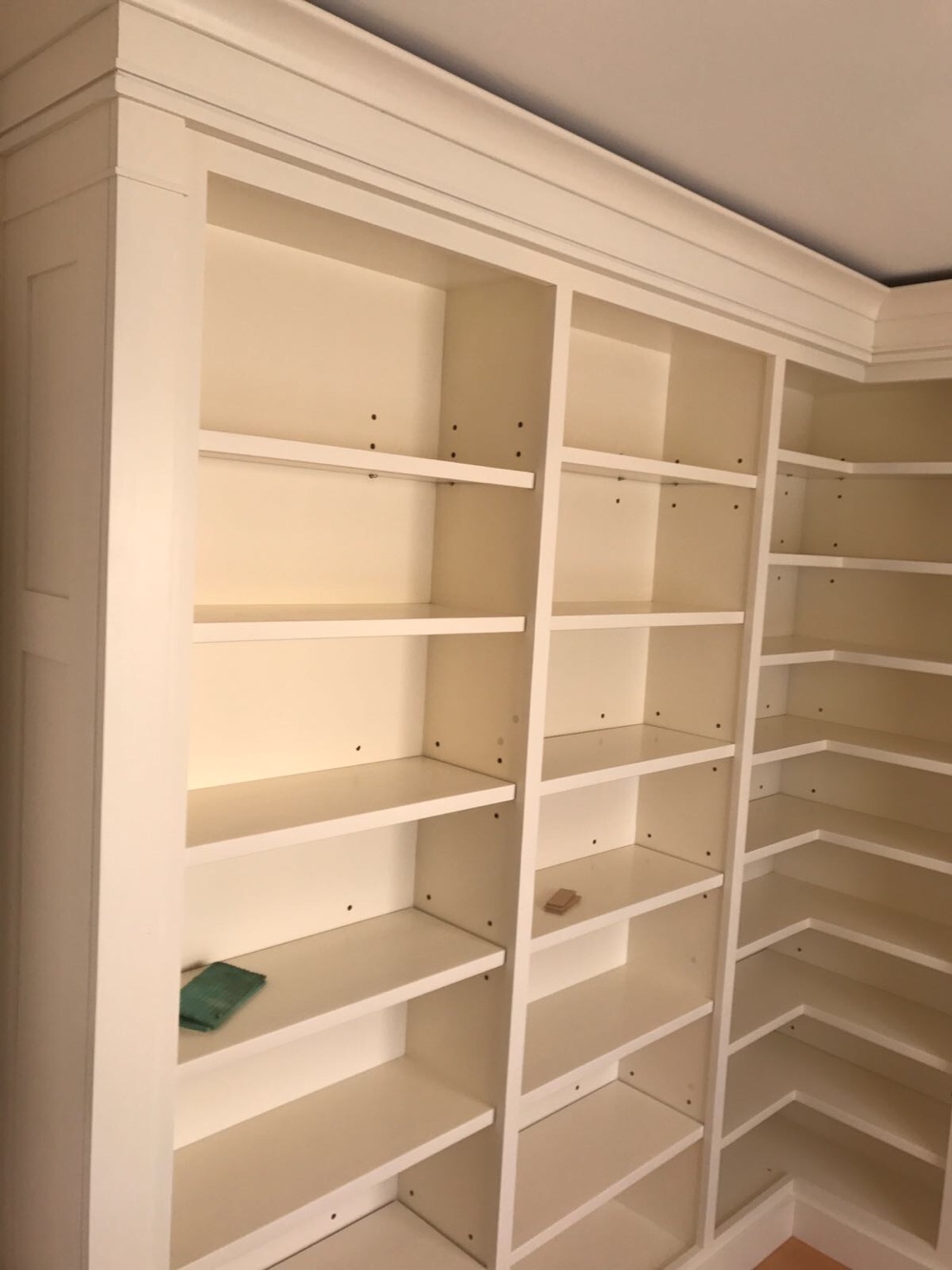 Floor to Ceiling Bookcase Shelving Finally Installed