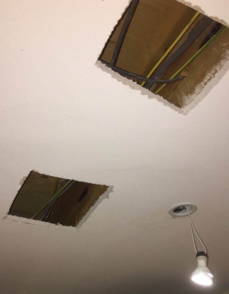 Holes in kitchen ceiling