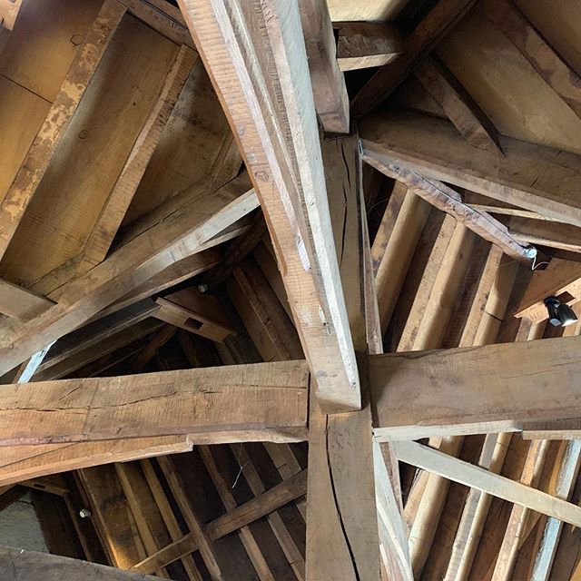 Part of the reconstructed ceiling in Rothe House