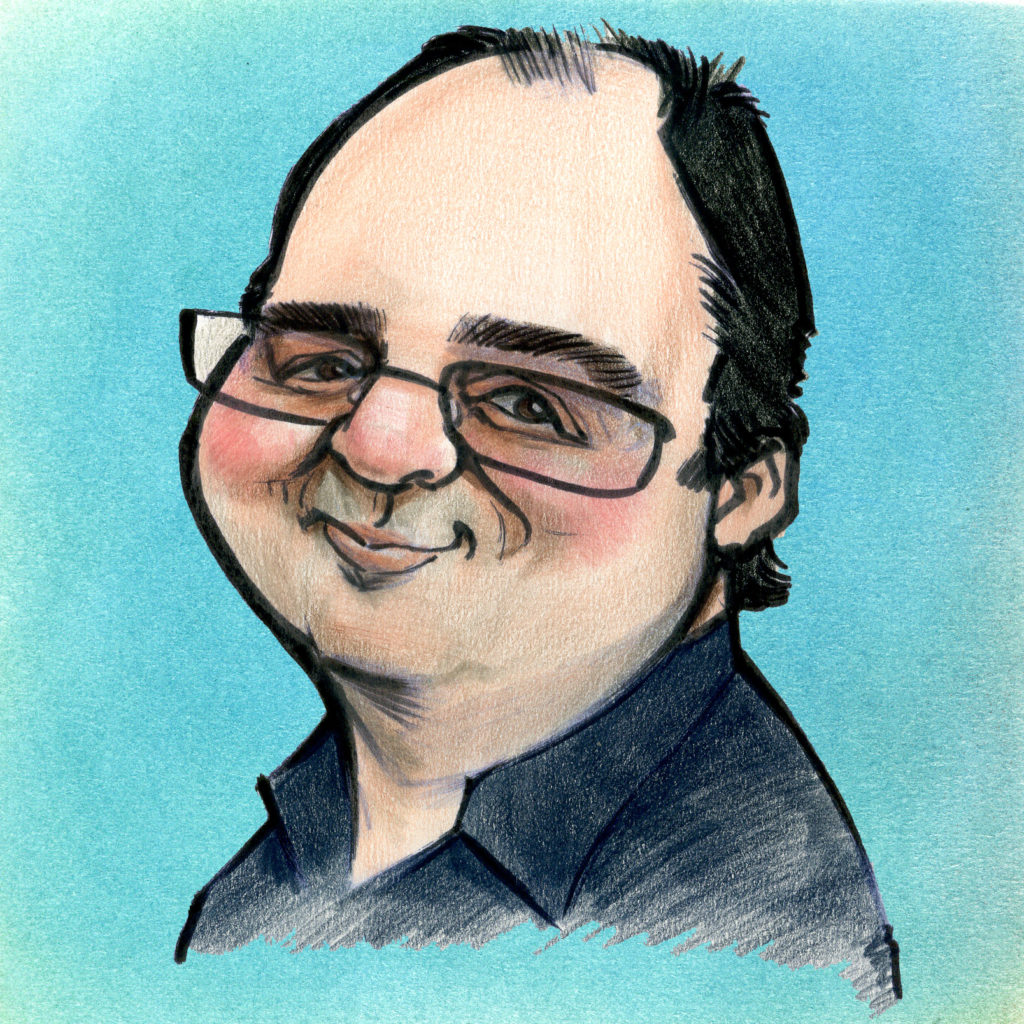 Caricature of Michele Neylon - 2020 version