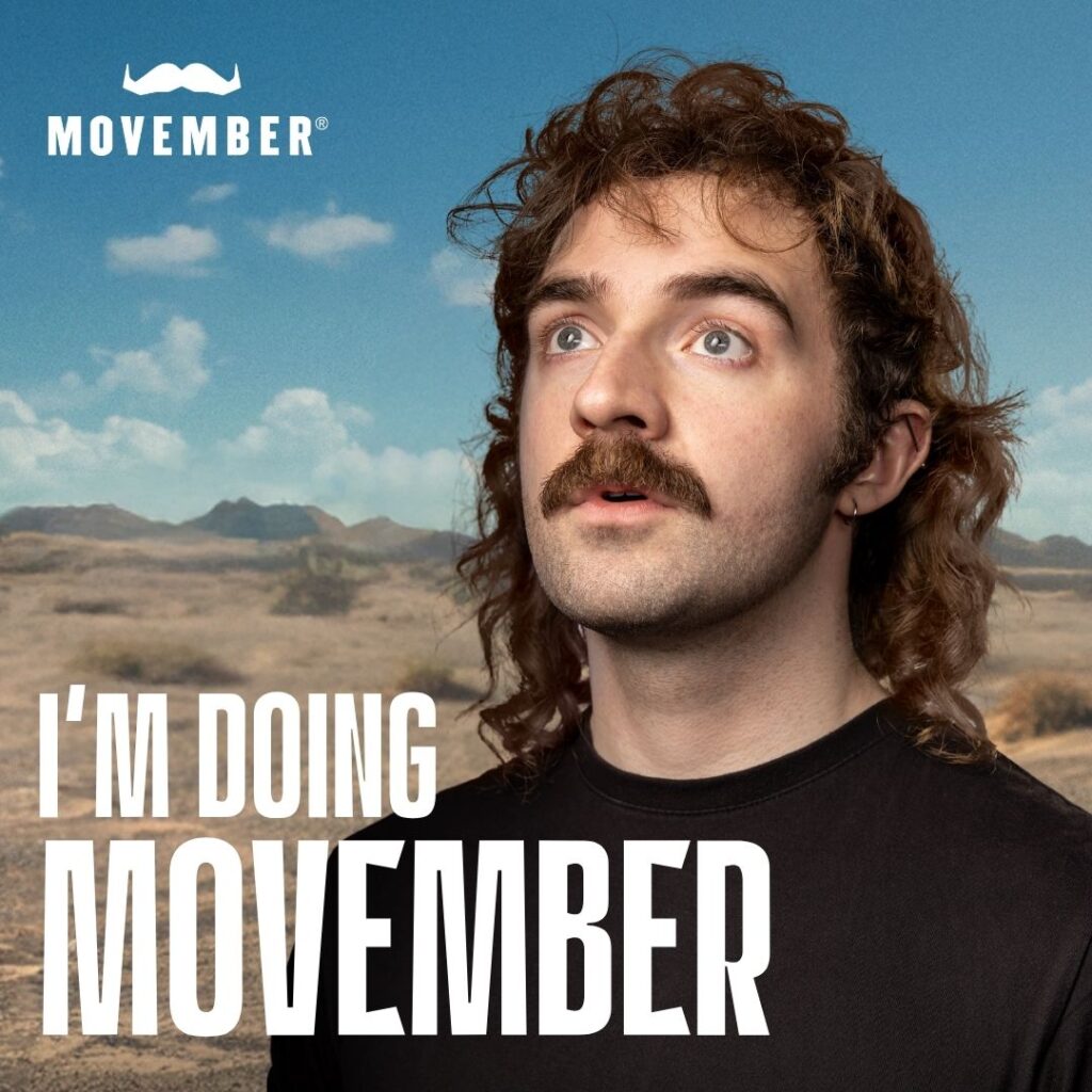 A movember promotional graphic